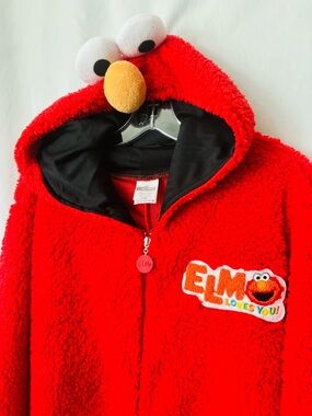 Sesame Street Elmo Onesie Adult L/XL